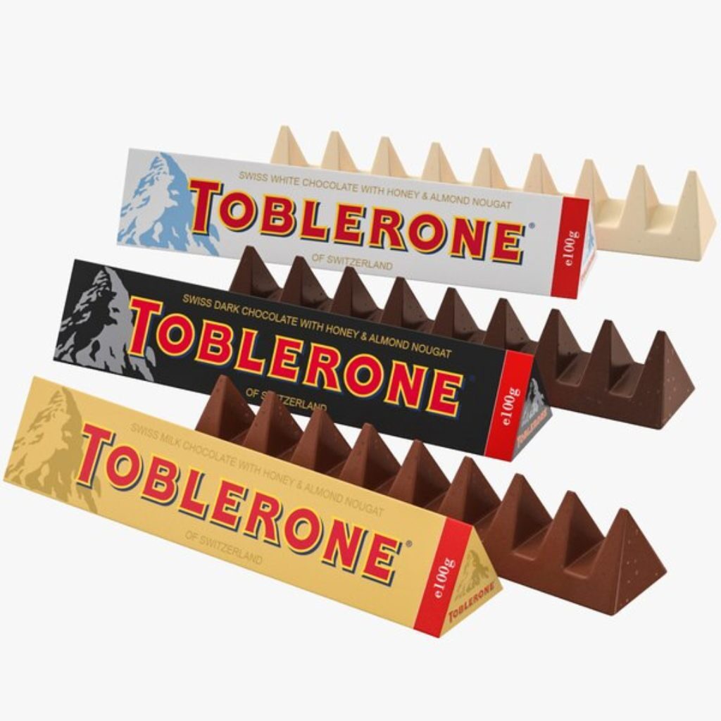 Marca tridimensional de chocolates Toblerone